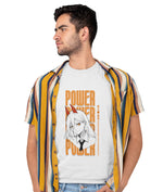 Playera Anime Power CSM 01 HRT FRENTE (BLANCO)